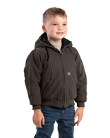 BHJ52OD Youth Softstone Duck Hooded Jacket