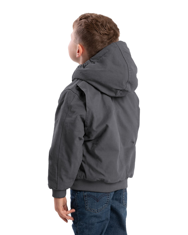 BHJ52TNM Youth Softstone Duck Hooded Jacket