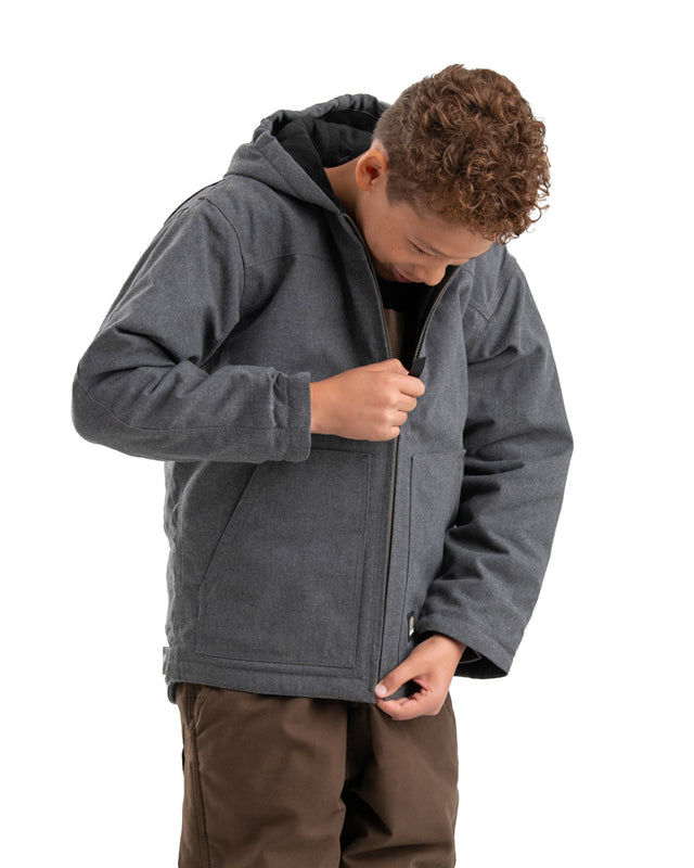 BHJ62TNM Youth Softstone Heathered Duck Jacket