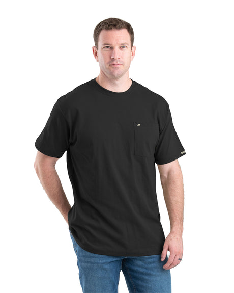 BSM16BK Heavyweight Short Sleeve Pocket T-Shirt