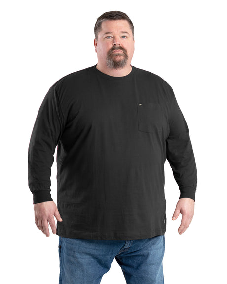BSM23BK Heavyweight Long Sleeve Pocket T-Shirt
