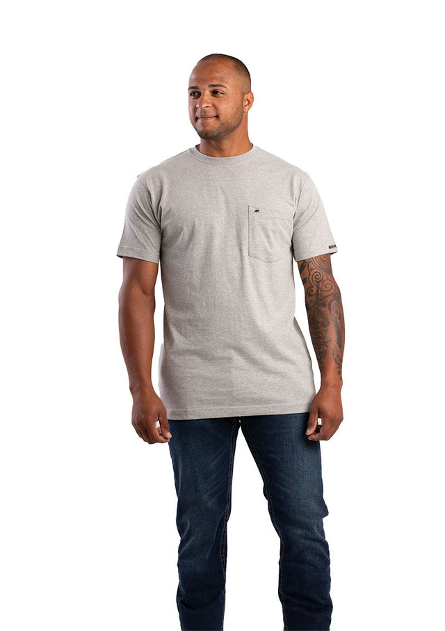 BSM32GY Heavyweight Short Sleeve Pocket T-Shirt