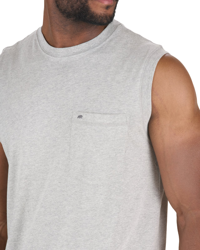 BSM35GY Performance Sleeveless Pocket T-Shirt