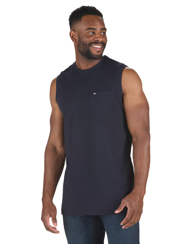 BSM35NVY Performance Sleeveless Pocket T-Shirt