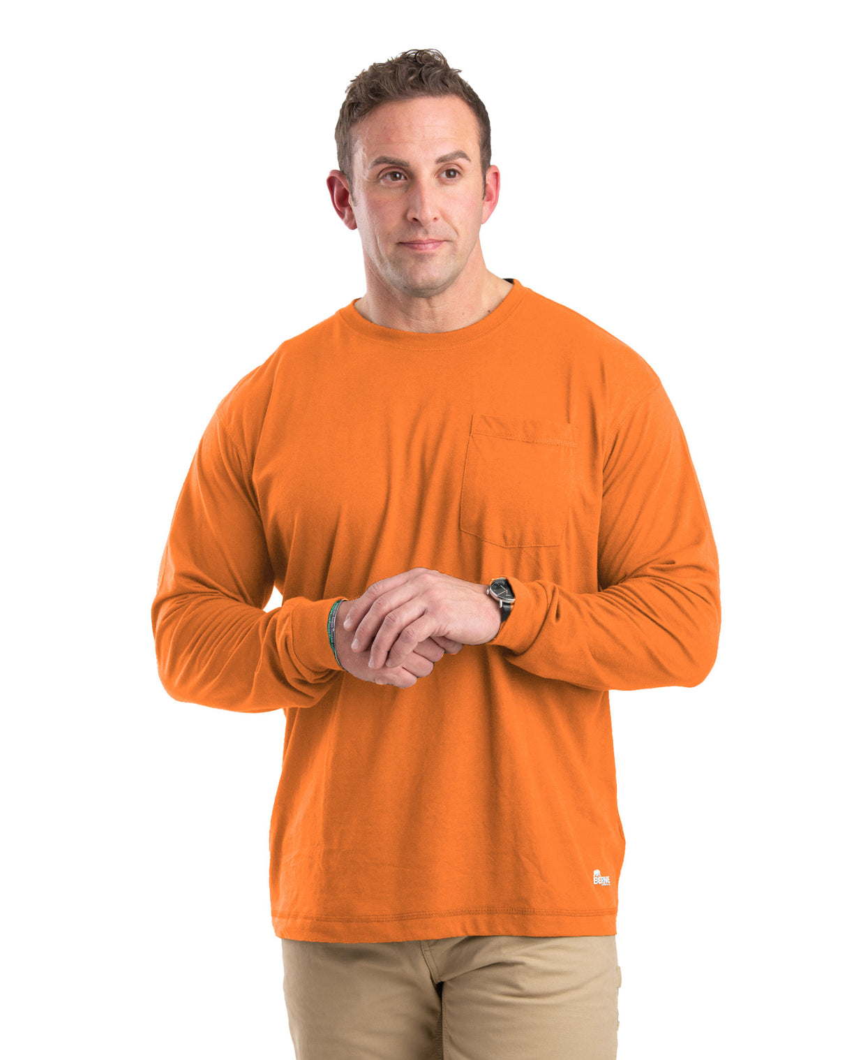 BSM39ORA Performance Long Sleeve Pocket Tee