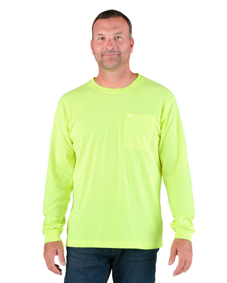BSM39YEL Performance Long Sleeve Pocket T-Shirt