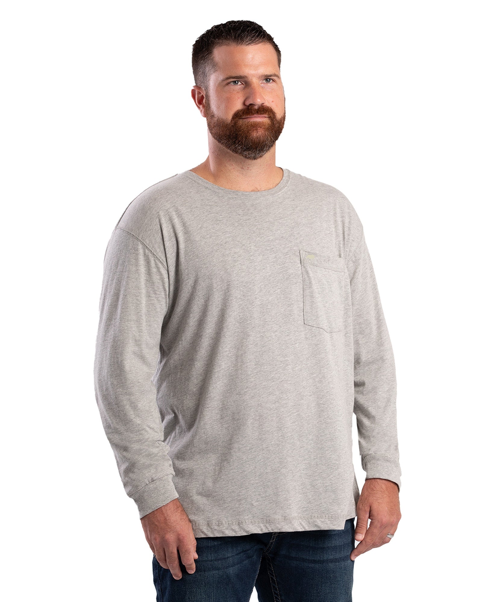 BSM40GY Performance Long Sleeve Pocket T-Shirt