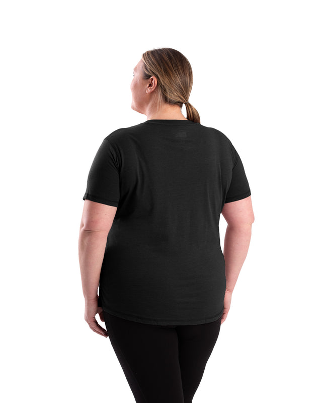 BSW40BK Women's Performance V-Neck Short Sleeve Tee