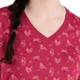Women's Performance V-Neck Short Sleeve T-Shirt (Prints)