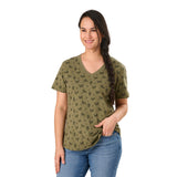 Women's Performance V-Neck Short Sleeve T-Shirt (Prints)