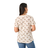 Women's Performance V-Neck Short Sleeve T-Shirt (Prints)