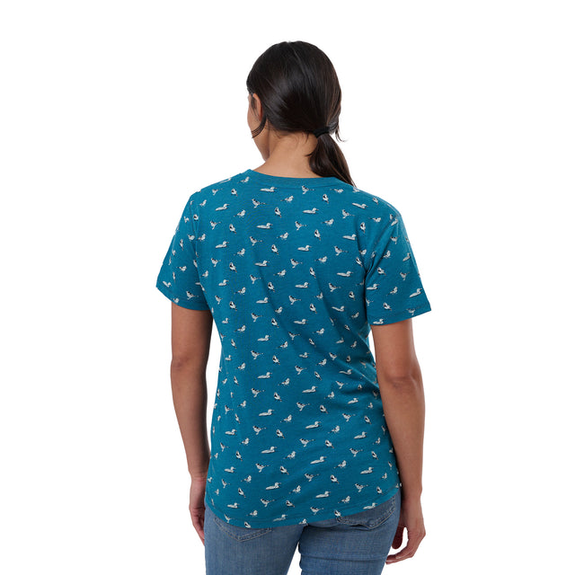 Women's Performance V-Neck Short Sleeve T-Shirt (Prints)