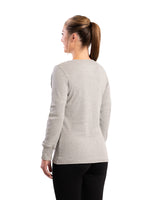 BSW43GY Women's Heavyweight Rib-Knit Long Sleeve Henley