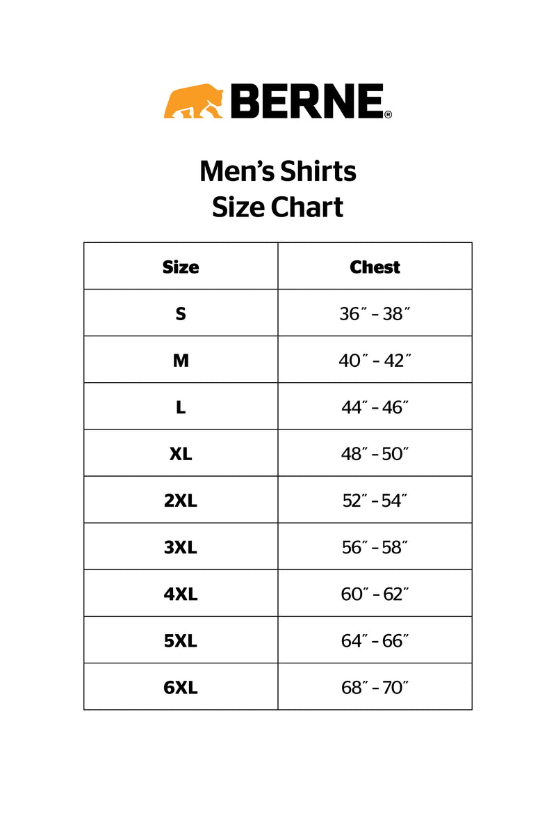 Size Charts for Men, Women & Youth Outerwear Berne Apparel