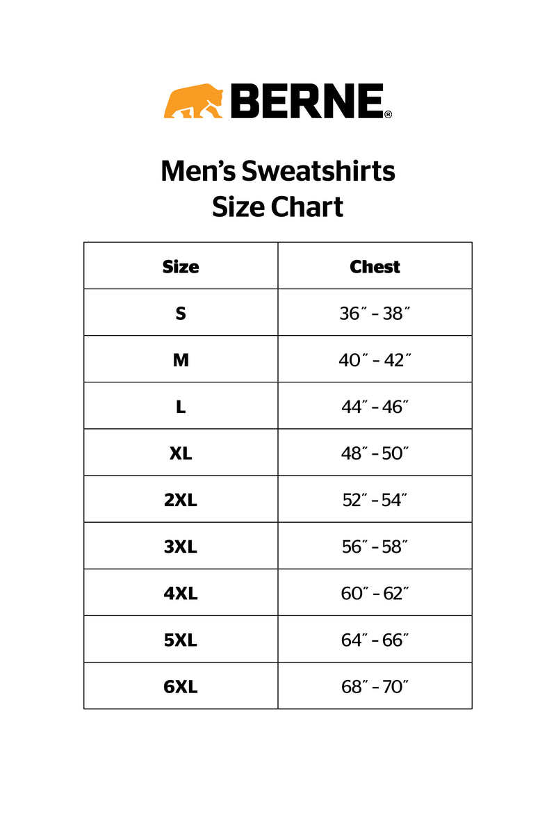 Size Charts for Men, Women & Youth Outerwear Berne Apparel