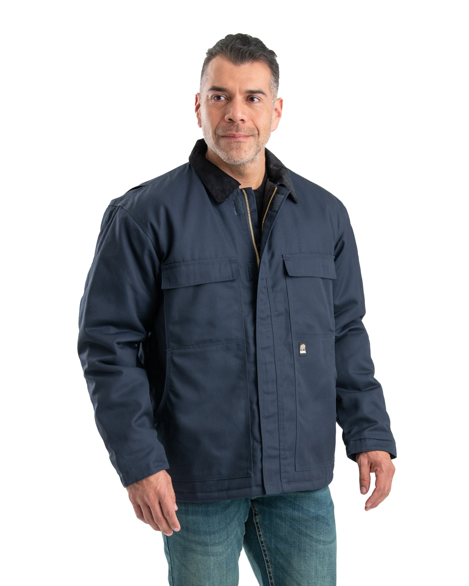 Blue work clearance coat