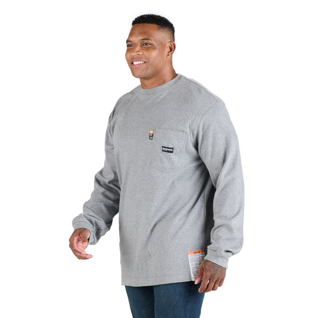 FRK11GY Flame Resistant Crew Neck Pocket T-Shirt