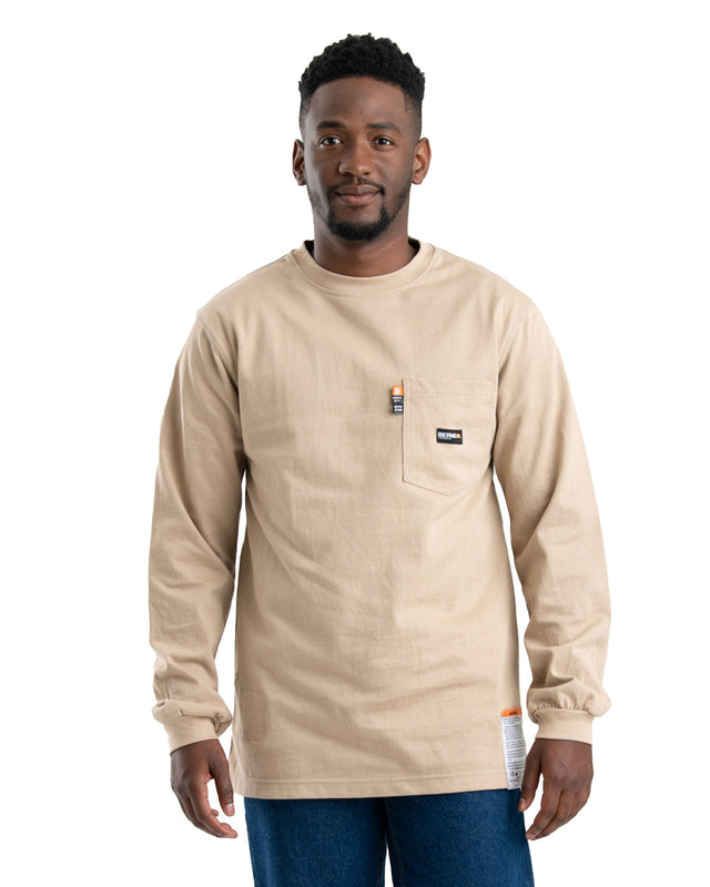 FRK11KH Flame Resistant Crew Neck Pocket T-Shirt