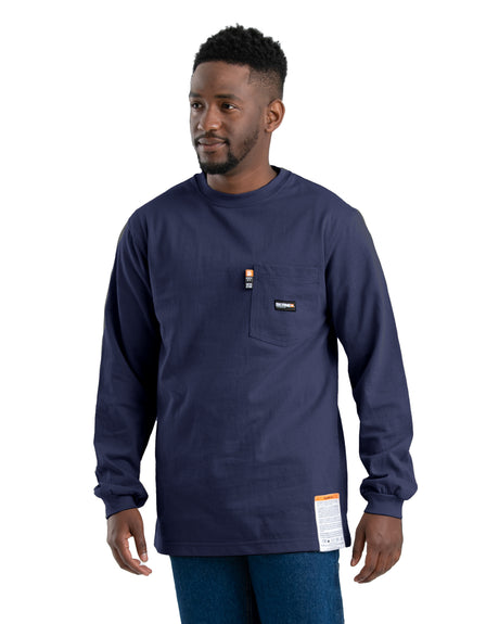 FRK11NV Flame Resistant Crew Neck Pocket T-Shirt