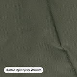 Channel Quilt Ripstop Hooded Jacket