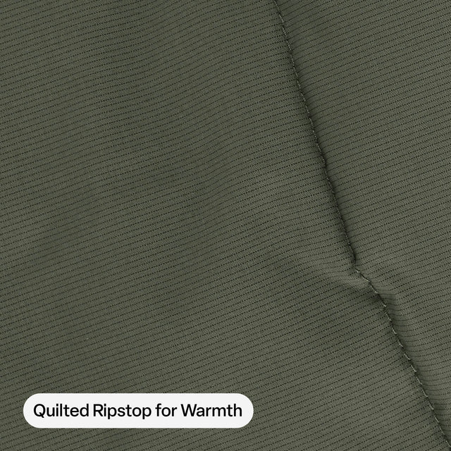 Channel Quilt Ripstop Hooded Jacket