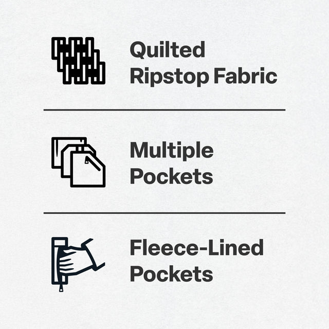 Channel Quilt Ripstop Hooded Jacket