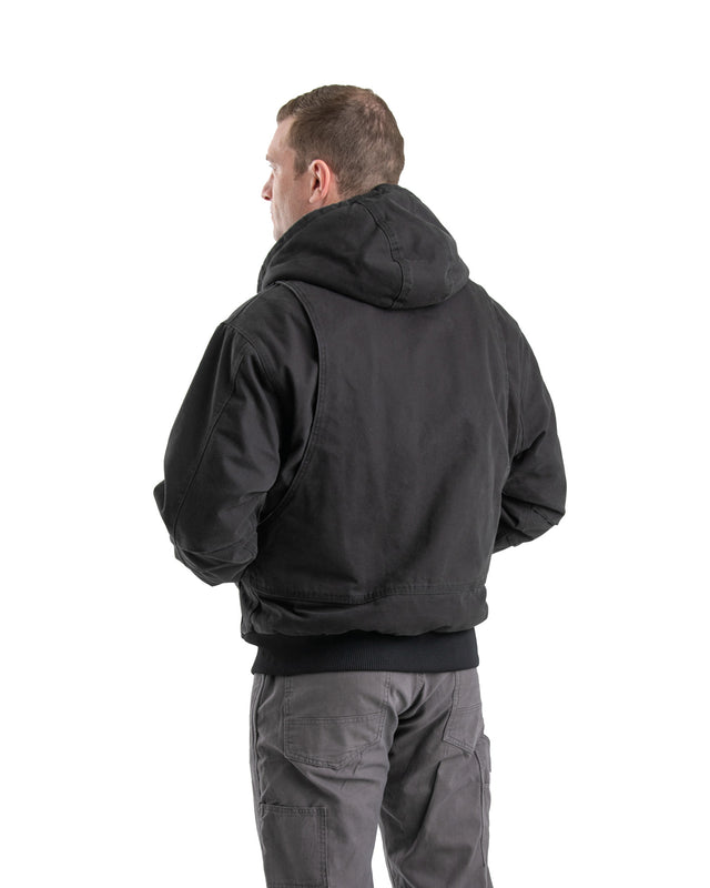 HJ317BK Highland Flex180 Washed Duck Hooded Work Jacket