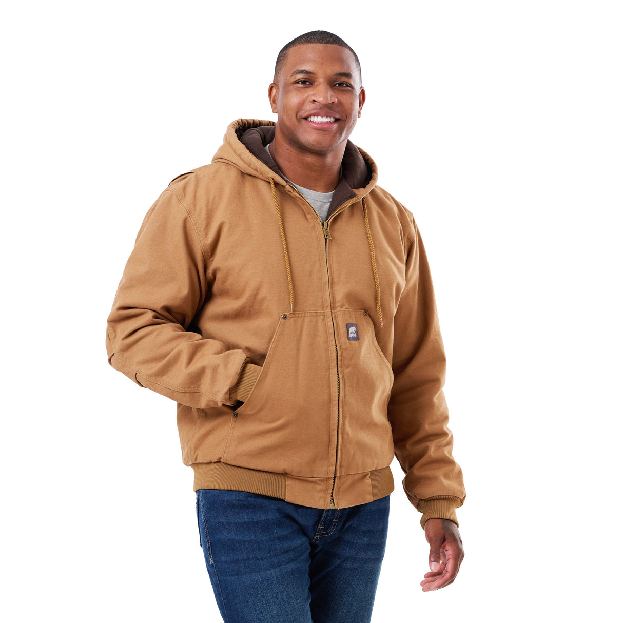 HJ375BD Heartland Washed Duck Hooded Work Jacket
