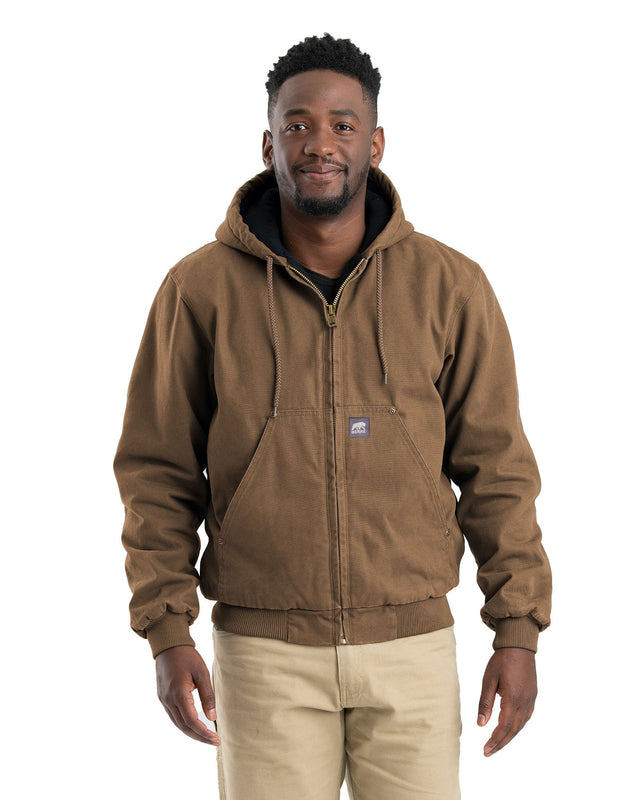 HJ375HKY Heartland Washed Duck Hooded Work Jacket