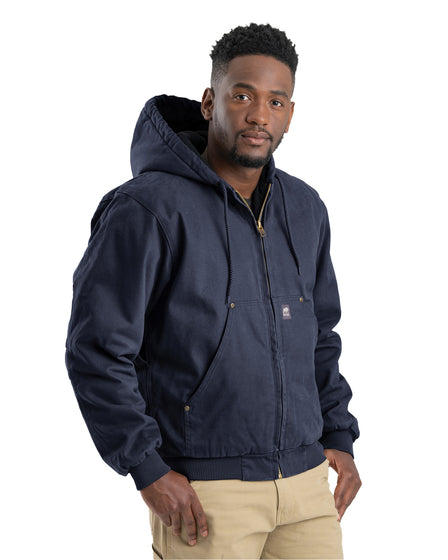 DESIGN - Sweat à capuche façon néoprène épais coupe carrée DESIGN - Sweat à capuche façon néoprène épais coupe carrée