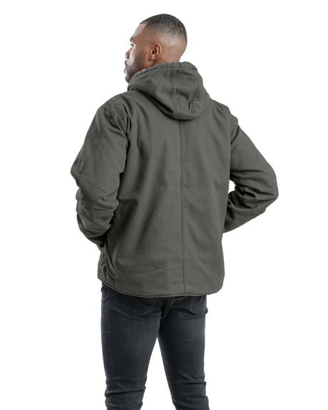 HJ47MGN Washed Sherpa-Lined Hooded Jacket