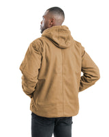 HJ57BD Vintage Washed Sherpa-Lined Hooded Jacket