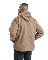 HJ57DW Vintage Washed Sherpa-Lined Hooded Jacket