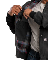 HJ59BK Heartland Duck Flannel-Lined Hooded Jacket