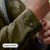 Men's Quilt-Lined Micro-Duck Hooded Work Coat