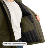 Men's Quilt-Lined Micro-Duck Hooded Work Coat