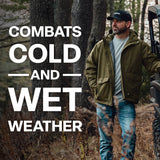 Men's Quilt-Lined Micro-Duck Hooded Work Coat