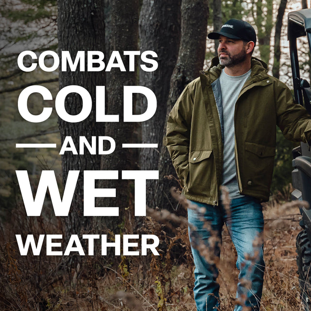Men's Quilt-Lined Micro-Duck Hooded Work Coat