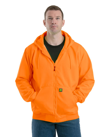 HVF101OR Hi Vis Thermal-Lined Hooded Sweatshirt