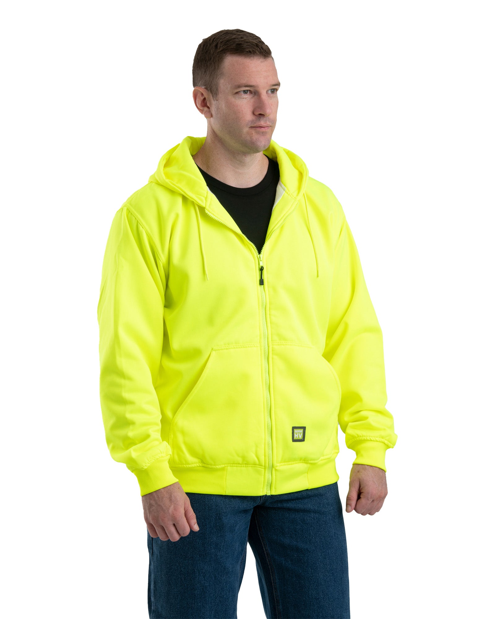 Men's Hi Vis Thermal-Lined Hooded Sweatshirt – Berne Apparel Men's Hi Vis Thermal-Lined Hooded Sweatshirt – Berne Apparel