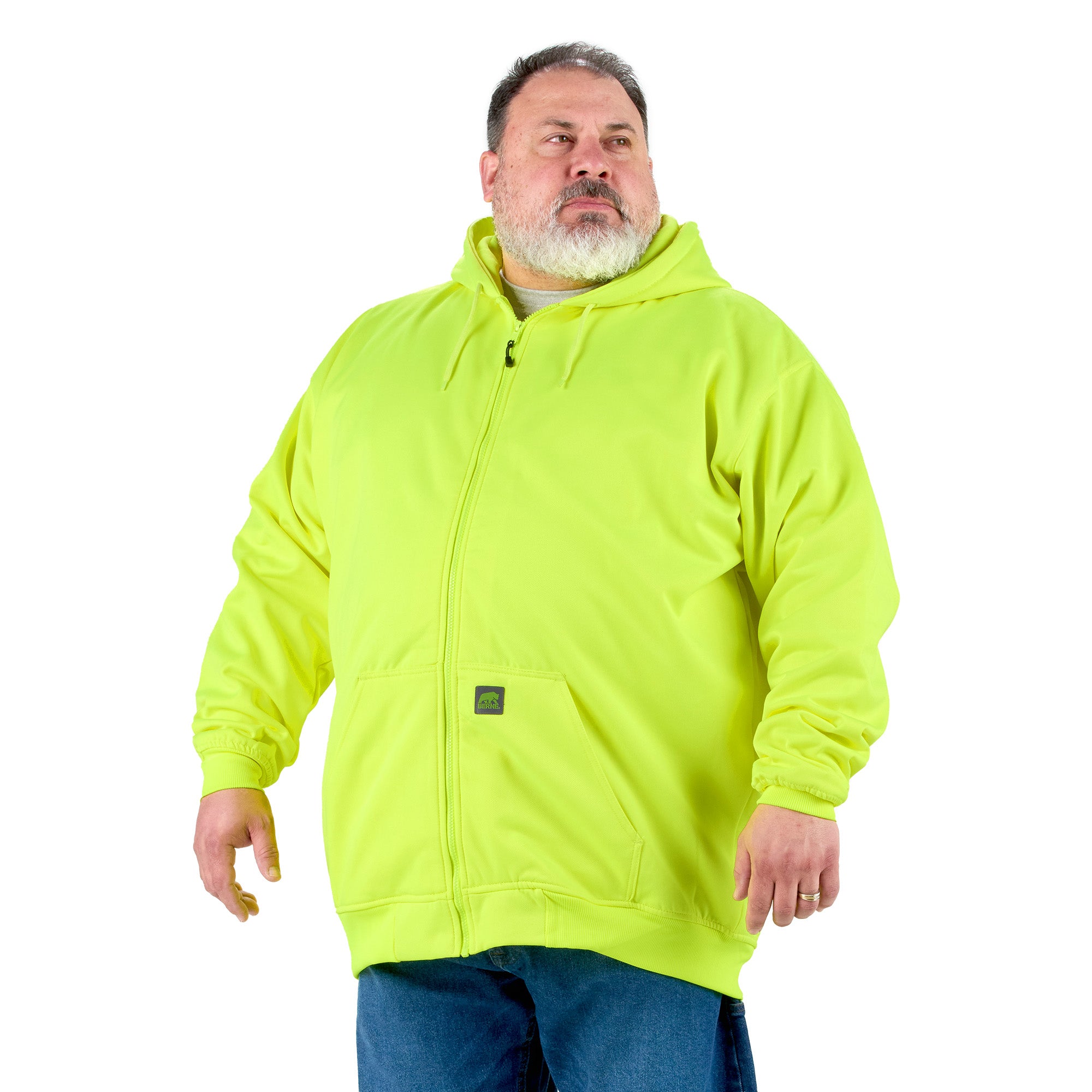 Men's Hi Vis Thermal-Lined Hooded Sweatshirt – Berne Apparel