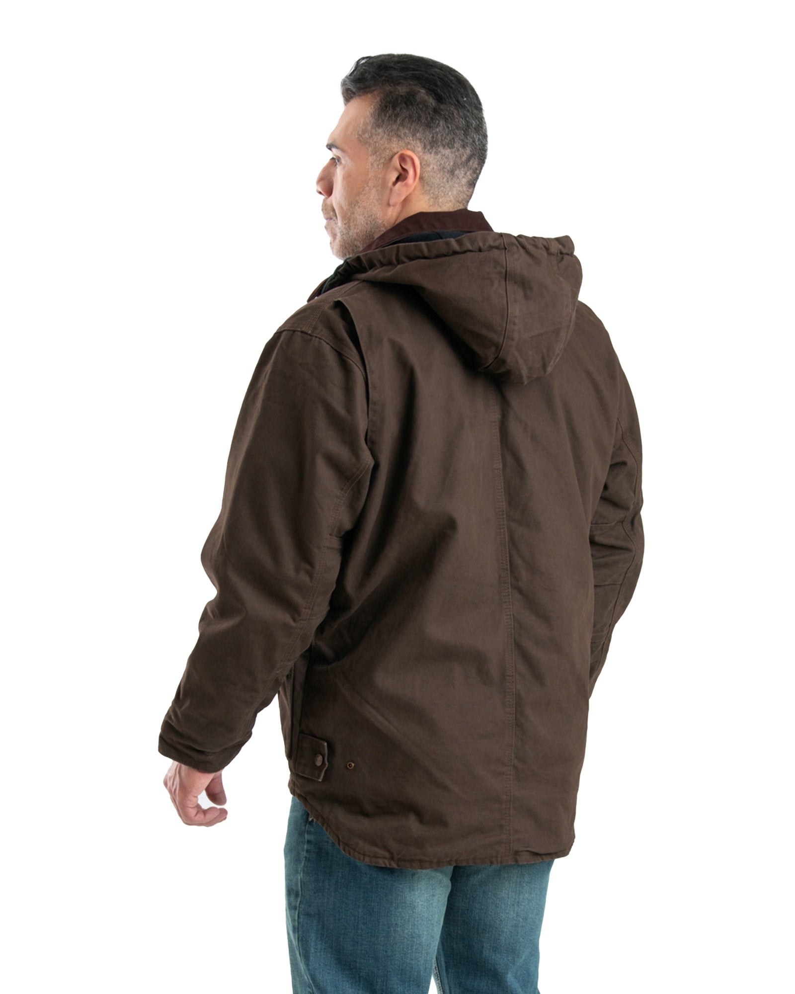 Men's Washed Duck Zip-Off Hooded Work Coat – Berne Apparel