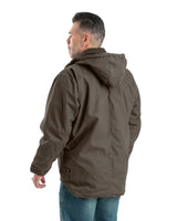 JC613OD Heartland Washed Duck Zip-Off Hooded Work Coat