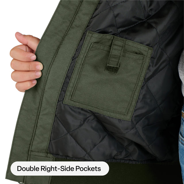 Youth Flex Nylon Insulated Hooded Jacket