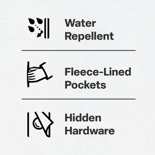 Berne Quilted Water Repellent Shirt Jacket features: water repellent, fleece-lined pockets, hidden hardware