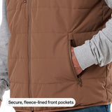 Channel Quilt Ripstop Flannel-Lined Vest feature detail