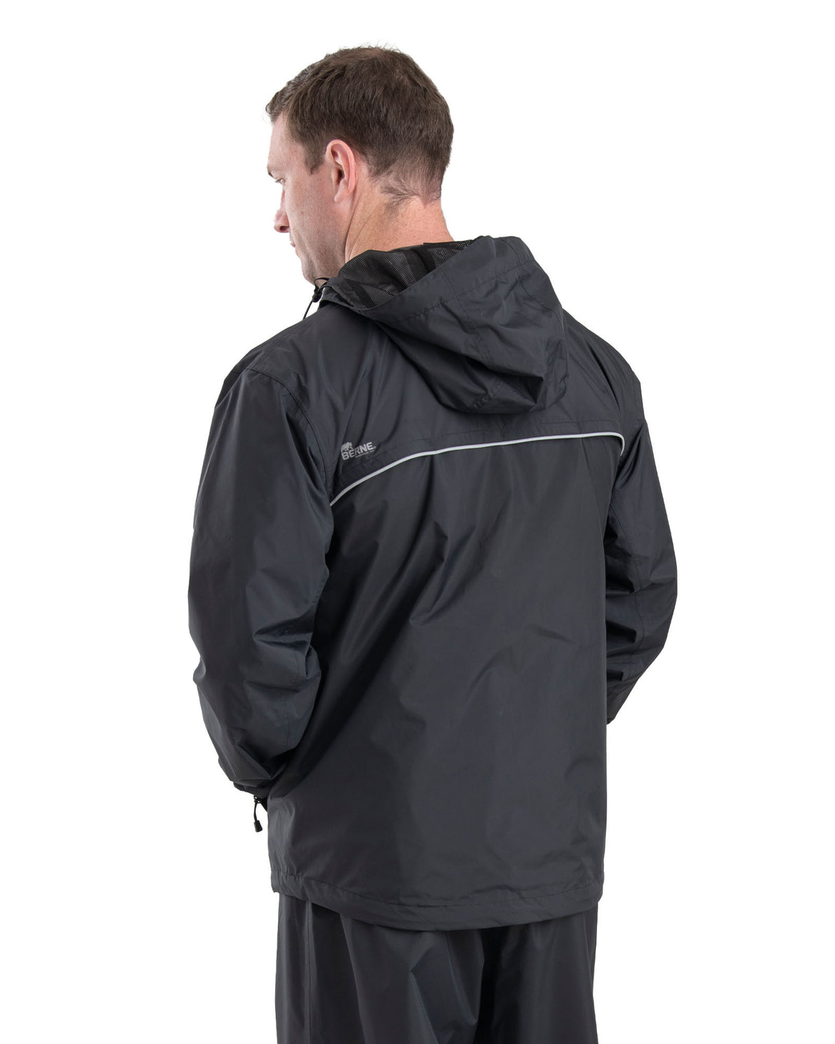 RJ25BK Coastline Lightweight Hooded Rain Jacket