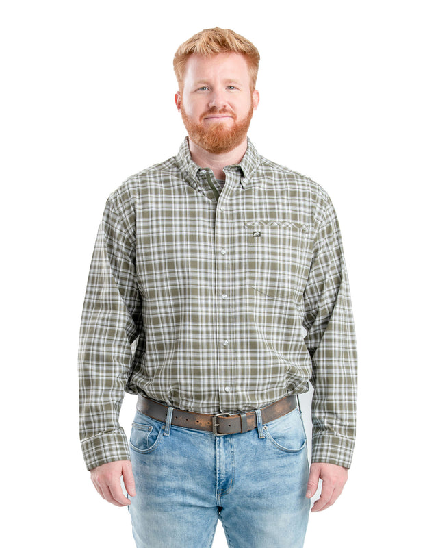 SH26PCG Foreman Flex Long Sleeve Button Down Work Shirt