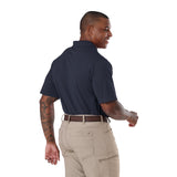 Short Sleeve Ribbed Collar Pocket Polo Shirt