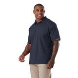 Short Sleeve Ribbed Collar Pocket Polo Shirt